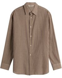 AURALEE - Airy Light Cotton Check Shirt - Lyst