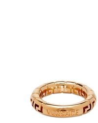 Versace - Greek Key Ring - Lyst