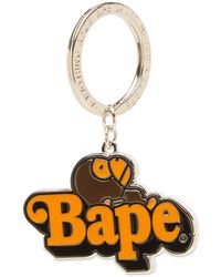 A Bathing Ape - Milo On Bape Metal Keychain - Lyst