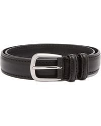 Anderson's - Narrow Stitch Trimmed Leather Belt - Lyst