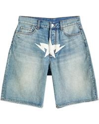 A Bathing Ape - Twin Star Denim Shorts - Lyst