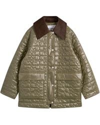 Ganni - Shiny Quilt Jacket - Lyst