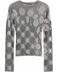 PAOLINA RUSSO - Illusion Knit Fitted Long Sleeve Top - Lyst