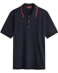 Gucci - Fine Gauge Wool Short Sleeve Polo Shirt - Lyst