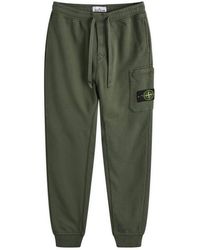 Stone Island - Cotton Fleece Garment Dyed Pocket Jogger - Lyst