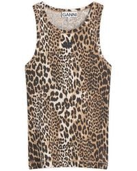 Ganni - Rib Tank Top - Lyst