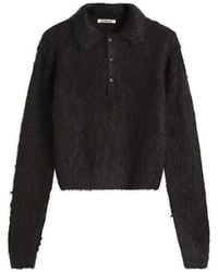 AURALEE - Mohair Knit Polo - Lyst