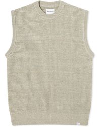 Norse Projects - Manfred Wool Cotton Rib Vest - Lyst