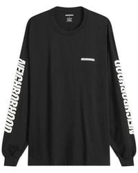 Neighborhood Ls-1 Distorted Logo Long Sleeve T-Shirt in White for