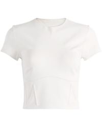 Nike - X Skims Matte Corset Short Sleeve Crop Top - Lyst