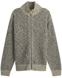 Jil Sander - Speckled Mouline Zip Up Jumper - Lyst