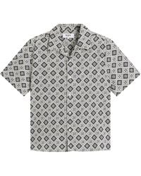 Wax London - Didcot Tile Print Vacation Shirt - Lyst