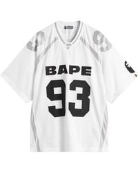 A Bathing Ape - Line Camo Jacquard Football Jersey - Lyst