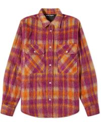 Palm Angels - Brushed Wool Check Overshirt - Lyst