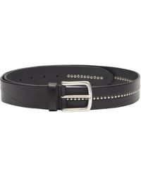 Anderson's - Andersons Casual Stud Trimmed Leather Belt - Lyst