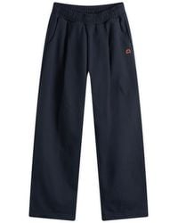 DUNST - Leather Logo Wide Sweat Pants - Lyst