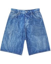 Balenciaga - Denim Look Technical Fabric Swim Shorts - Lyst