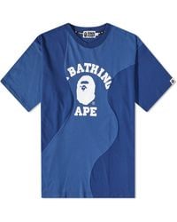 A Bathing Ape - Cutting College Relaxed Fit T-Shirt - Lyst