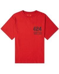 424 Soccer Cotton T-shirt - Red