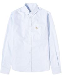Maison Kitsuné - Bd Striped Oxford Shirt With Baby Fox - Lyst