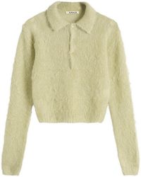 AURALEE - Mohair Knit Polo - Lyst