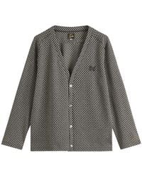 Needles - Woven V-Neck Cardigan - Lyst