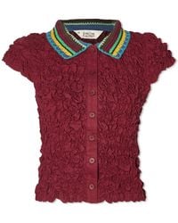 Brain Dead - Crochet Collar Kass Shirt - Lyst
