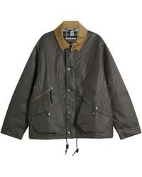 Barbour Heritage+ Flyer Wax Field Jacket in Green for Men | Lyst UK