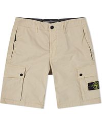 Stone Island - Supima Cotton Cargo Shorts - Lyst