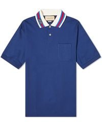 Gucci - Collar Logo Polo Shirt - Lyst