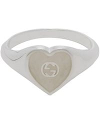 Gucci - Heart Enamel Ring - Lyst