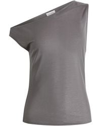 St. Agni - Fine Jersey Asymm Top - Lyst