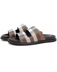 Burberry - Thor Check 2 Strap Sandal - Lyst