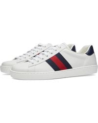 Gucci - New Ace Leather Trainers - Lyst