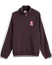 CASABLANCA - Organic Loopback 1/4 Zip Laurel Sweatshirt - Lyst