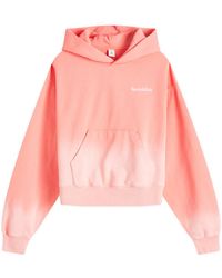 Sporty & Rich - Serif Embroidered Cropped Hoodie - Lyst