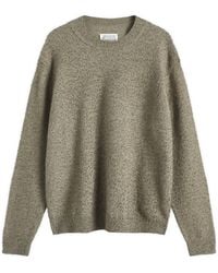 Maison Margiela - Wool Cotton Crewneck Knit - Lyst
