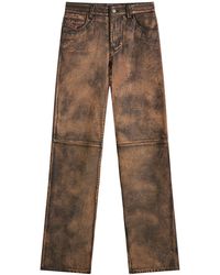DIESEL - L-Ysa Camouflage Leather Trousers - Lyst