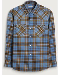 Carter Young - Washed Flannel Western Shirt - Lyst
