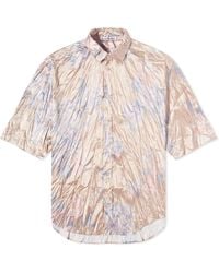 Acne Studios - Setar Crinkled Flower Print Short Sleeve Shirt - Lyst
