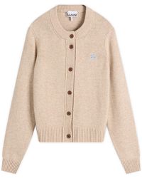 Ganni - Core Future Wool Mix Cardigan - Lyst