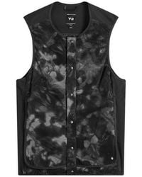 Y-3 - Aop Flock Nylon Shell Crew Vest - Lyst