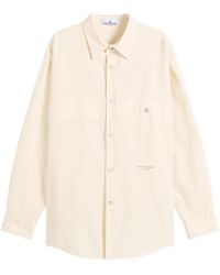 Stone Island - Marina Cotton Nylon Panama Overshirt - Lyst