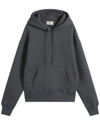 Ami Paris - Brushed Fleece Hoodie Big Adc - Lyst