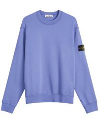 Stone Island - Garment Dyed Crew Neck Sweatshirt - Lyst