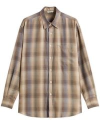 AURALEE - Super Light Wool Check Shirt - Lyst