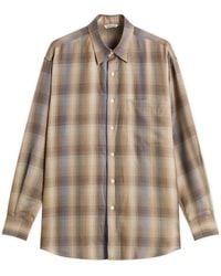 AURALEE - Super Light Wool Check Shirt - Lyst