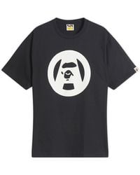 A Bathing Ape - Stencil Circle Ape Face Tee - Lyst