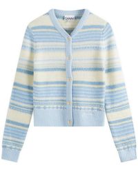 Ganni - Stripe Cardigan - Lyst