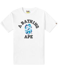 A Bathing Ape - Abc Camo College T-shirt - Lyst
